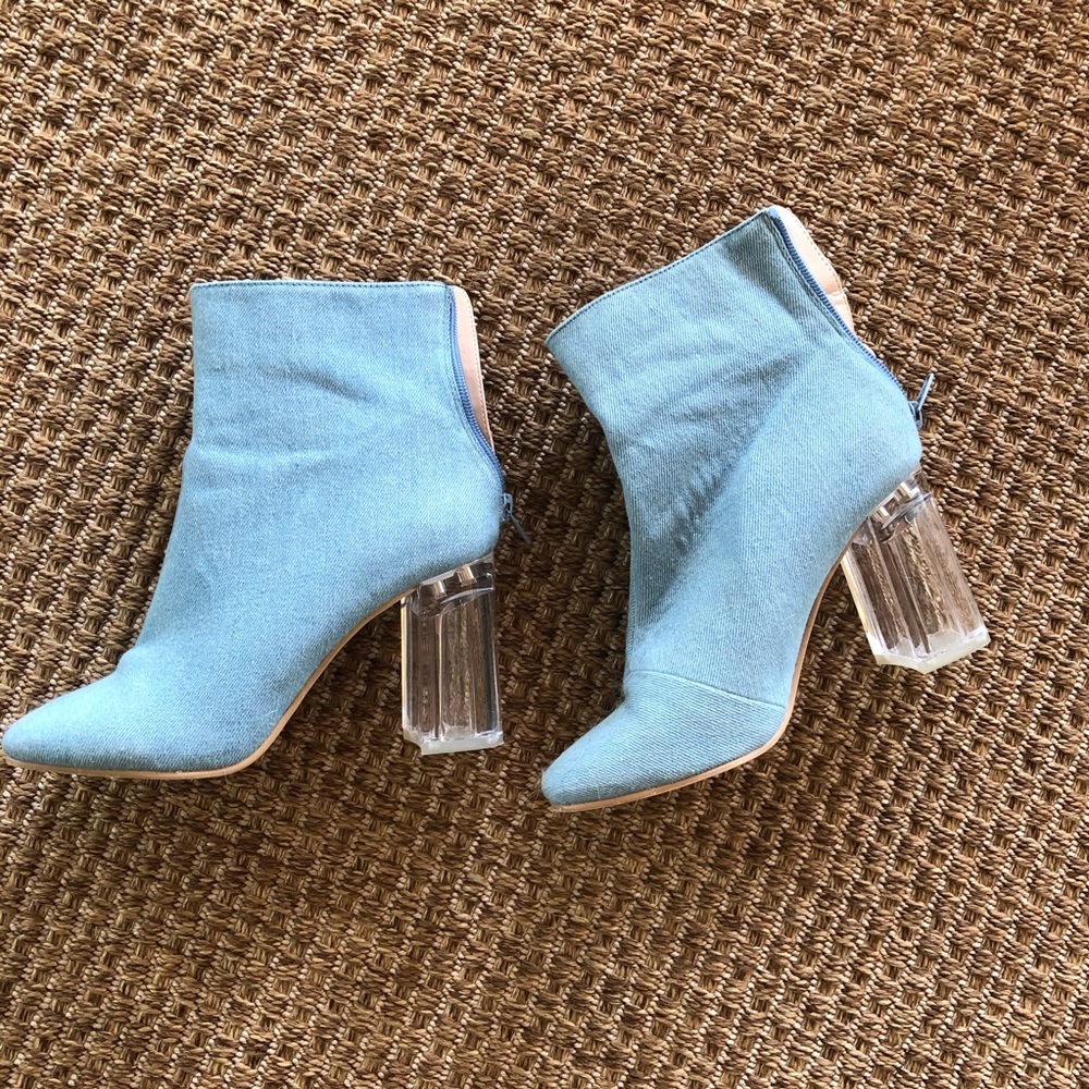 Women’s ankle booties denim blue